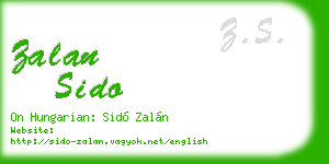 zalan sido business card