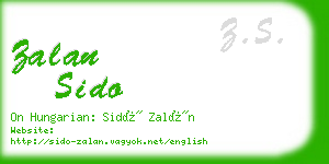 zalan sido business card